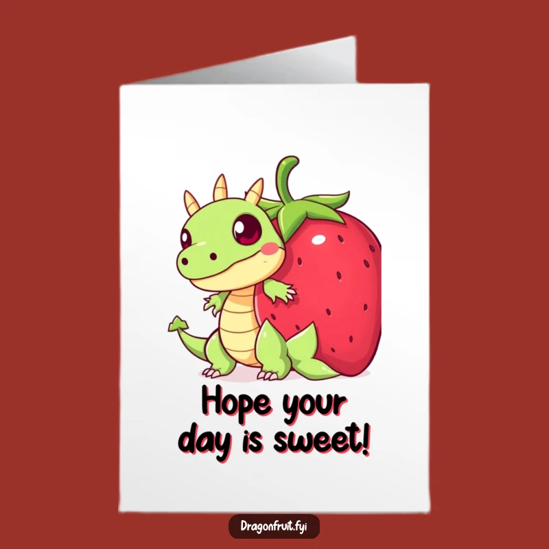 Free Printable Funny Birthday Card: Shy Dragonfruit, Cute Downloadable Gift!