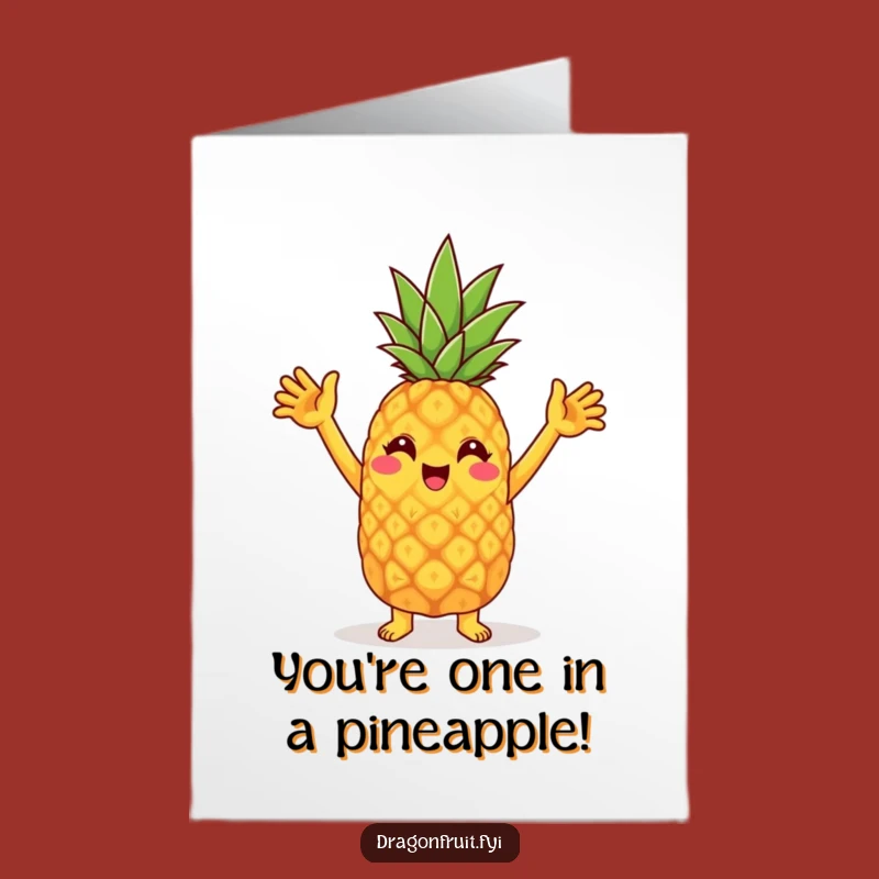 Free Printable Congrats Card: Pineapple Celebration Dance, Festive Downloadable Gift