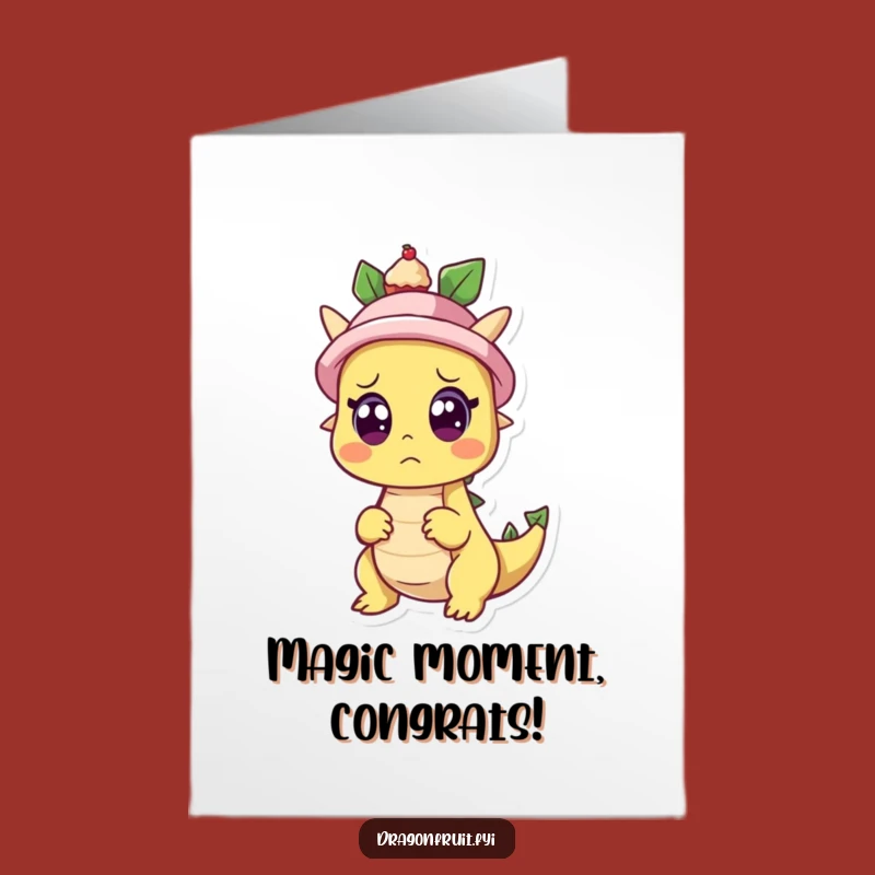 Free Printable Funny Congrats Card: Dragonfruit Surprise Cupcake Hat, Hilarious DIY