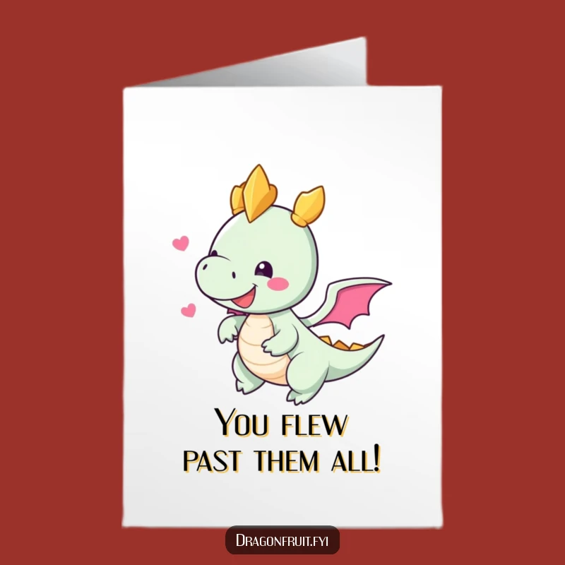 Free Printable Congrats Card: Dragonfruit's Flying Attempt, Celebrate Big!