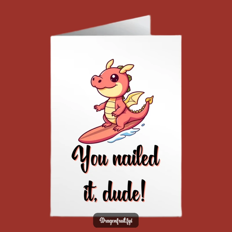 Free Printable Congrats Card: Banana Board Dragonfruit, Awesome Downloadable Gift!
