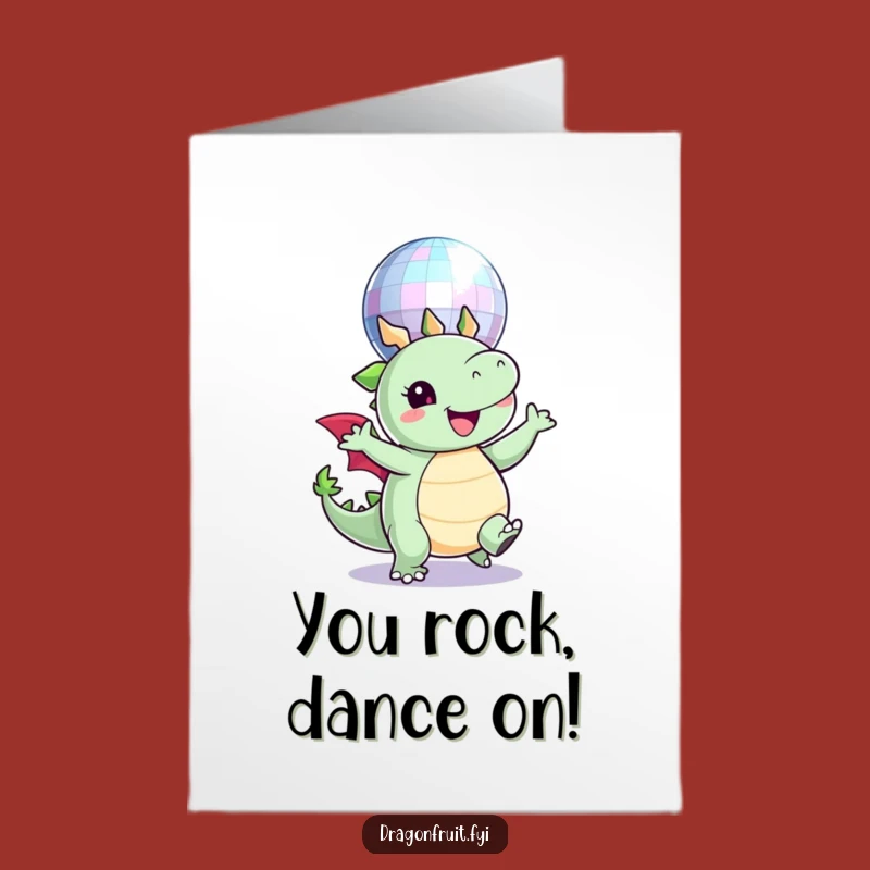 Free Printable Dragonfruit Congrats Card: Dance Party Celebration!