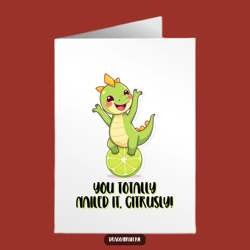 Dragonfruit Handstand Congratulations Card: Free Printable Success & Laughter Downloadable