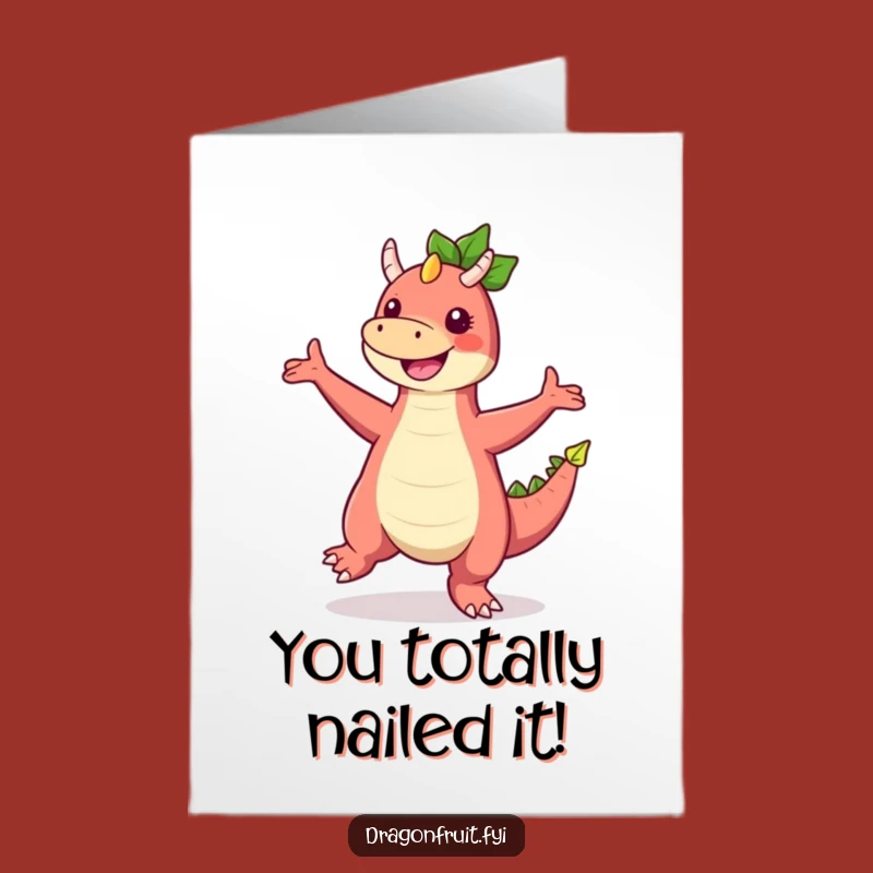Dragonfruit Dance: Free Printable Congrats Card for Joyful, Silly Achievements!