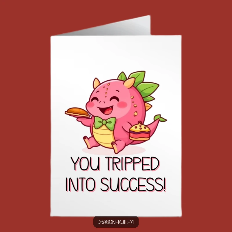 Free Printable Congrats Card: Tripping Dragonfruit Pie, Joyful DIY Downloadable Gift