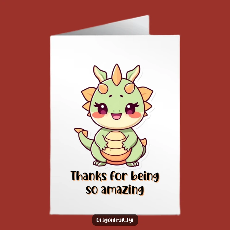 Free Printable Funny Dragonfruit Thank You Card: Proud Seed Eyes, Downloadable Gratitude