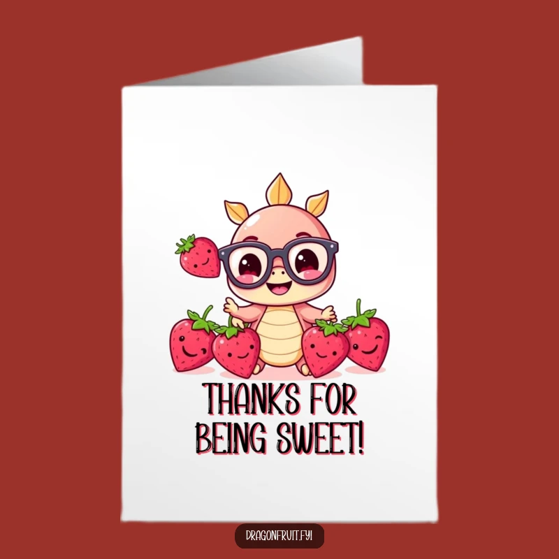Free Printable Thank You Card: Juggling Dragonfruit - Humorous Downloadable Gift