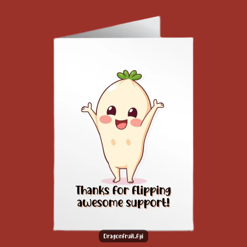 Free Printable Thank You Card: Pitaya Handstand Gratitude - Funny Downloadable Gift