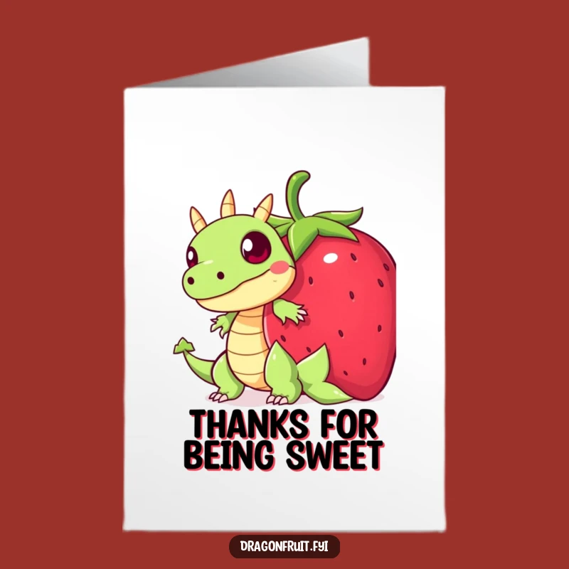 Free Printable Thank You Card: Shy Dragonfruit, Cute Downloadable Gift!