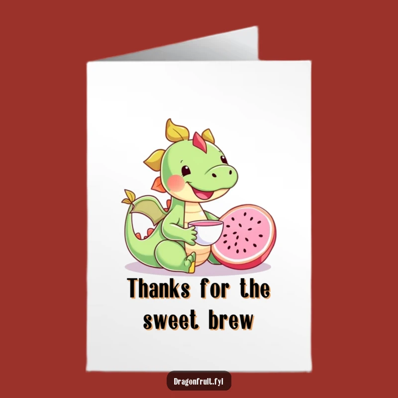 Free Printable Thanks Card: Sweet Dragonfruit Tea Party LOL Downloadable Gift