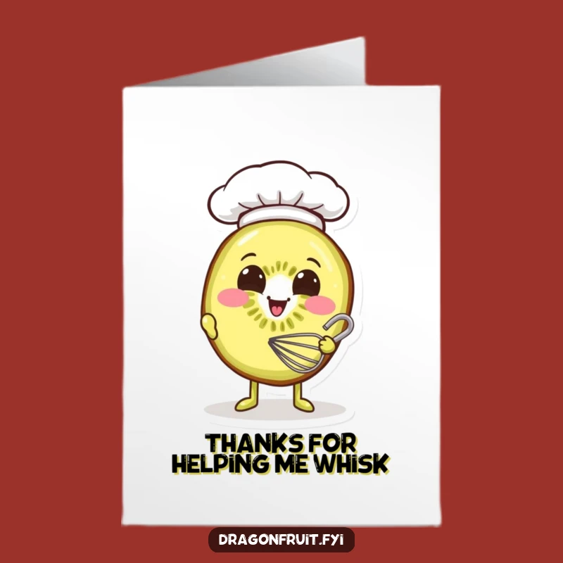 Free Printable Thank You Card: Kiwi Chef, Grateful Downloadable Gift