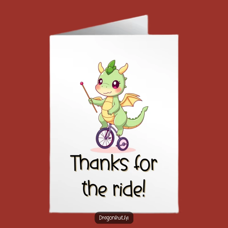 Free Printable Thank You Dragonfruit Card: Waving Thanks Downloadable Gift
