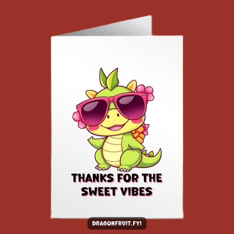Funny Free Printable Dragonfruit Thank You Card - DIY Downloadable Gift of Aloha
