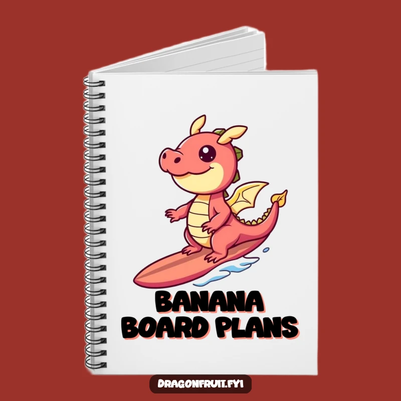Funny Giggling Dragonfruit Notebook: Tropical Surf Humor Journal Gift