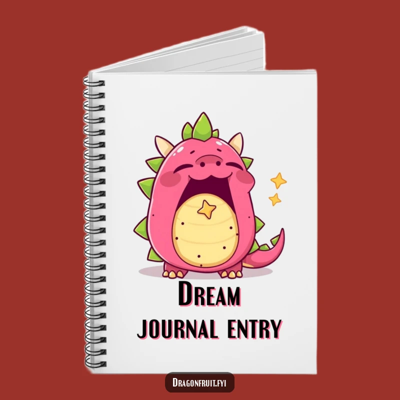 Funny Yawning Dragonfruit Notebook - Jot Down Sleepy Thoughts Gift!
