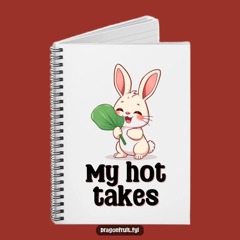 Funny Bunny Rabbit Fan Notebook - Jot Down Happy Thoughts with a Giggling Rabbit