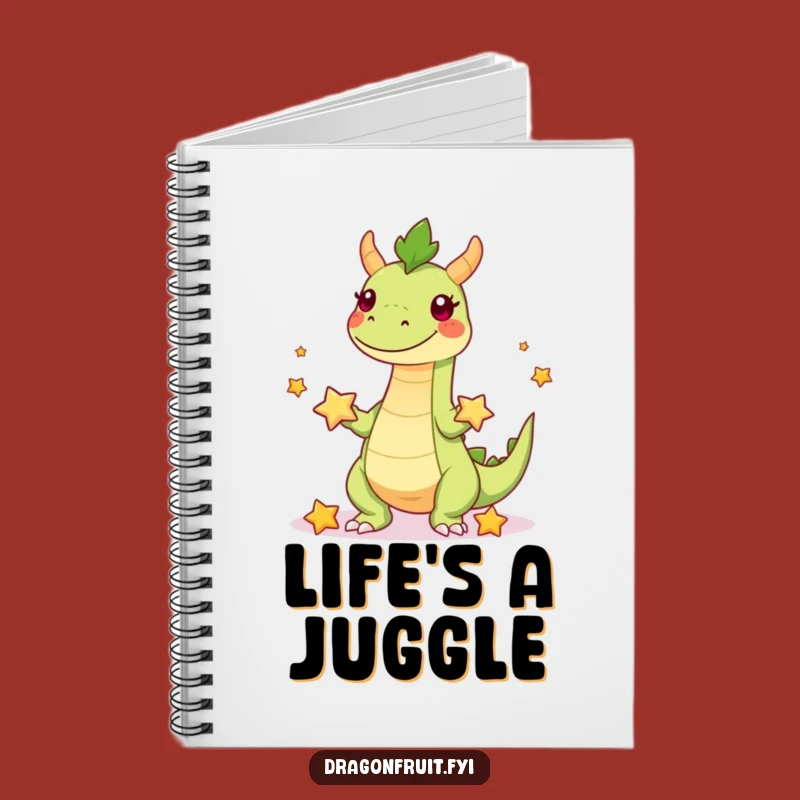 Funny Dragonfruit Juggling Notebook: Jot Down Ideas with Exotic Flair