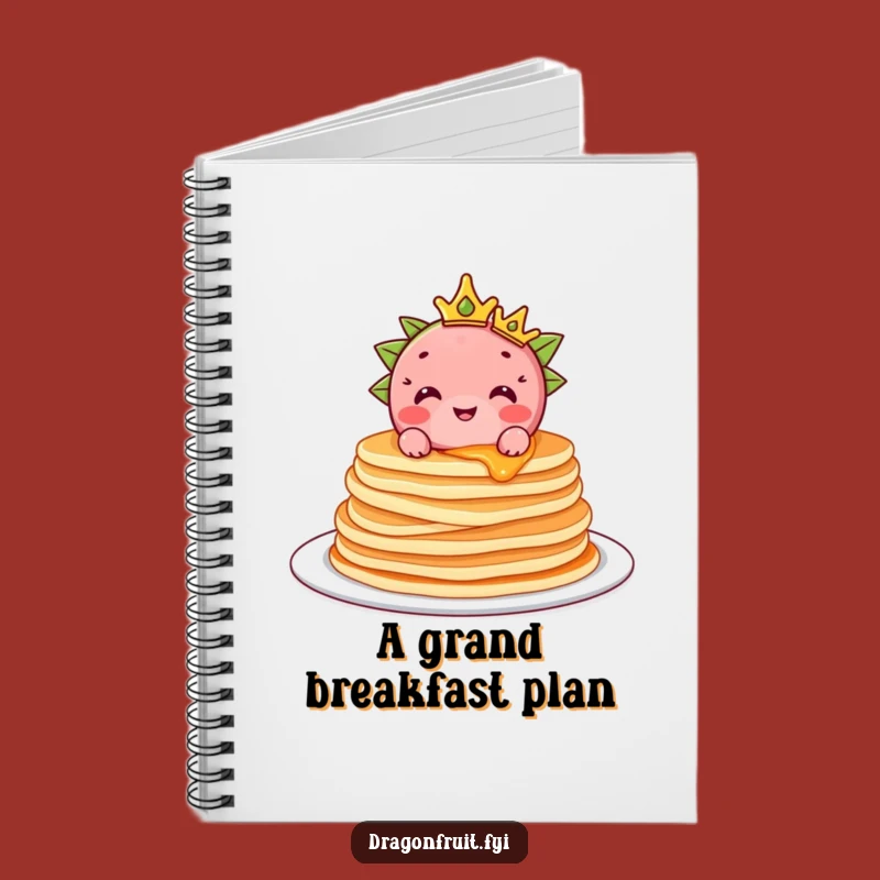 Funny Dragonfruit Notebook: Royal Pancake Journal, Hilarious Breakfast Gift