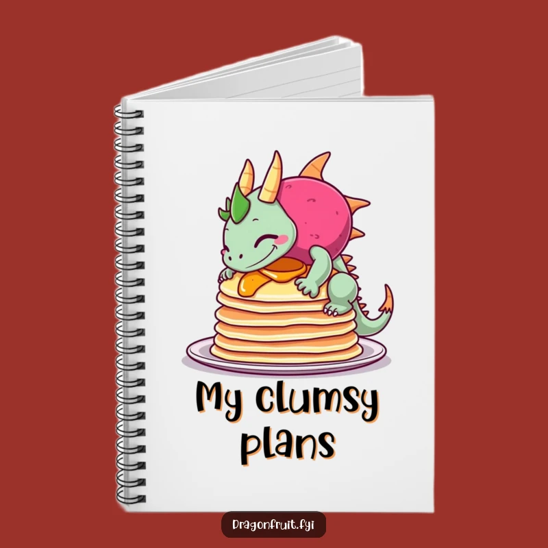 Funny Pancake Fail Dragonfruit Notebook: Jot Down Ideas with Breakfast Humor!