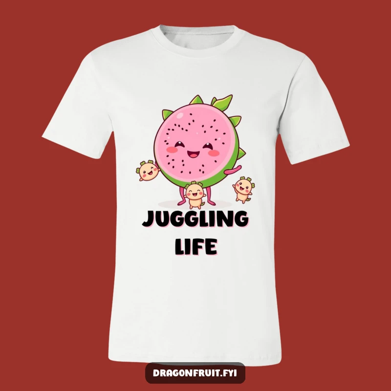 Funny Dragonfruit Juggling T-Shirt: Fruity Fun Humor, Ideal Funny Gift