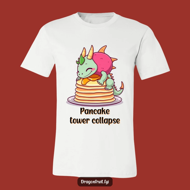 Funny Pancake Flip Dragonfruit T-Shirt: Comedic Fruit Apparel!