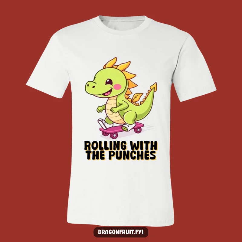 Funny Roller Skate Dragonfruit T-Shirt: Wearable Cheer for Fruit Lovers!