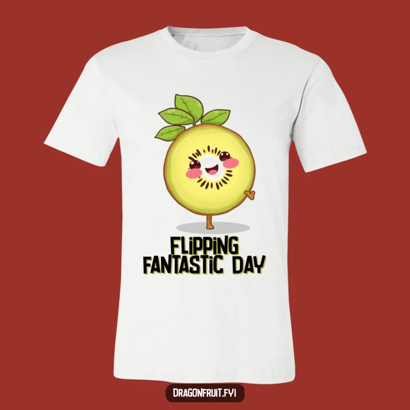 Funny Smiling Kiwi Slice T-Shirt: Confident & Hilarious Fruit Apparel