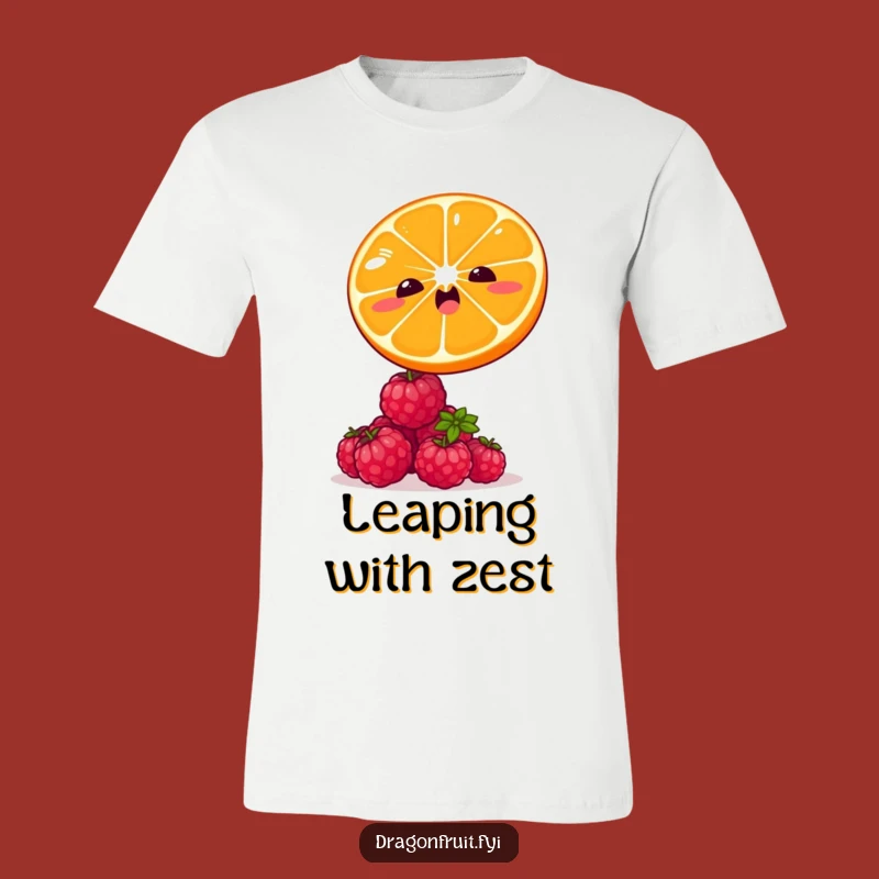Funny Orange & Raspberry T-Shirt: Winking Citrus Hilarious Fruit Apparel