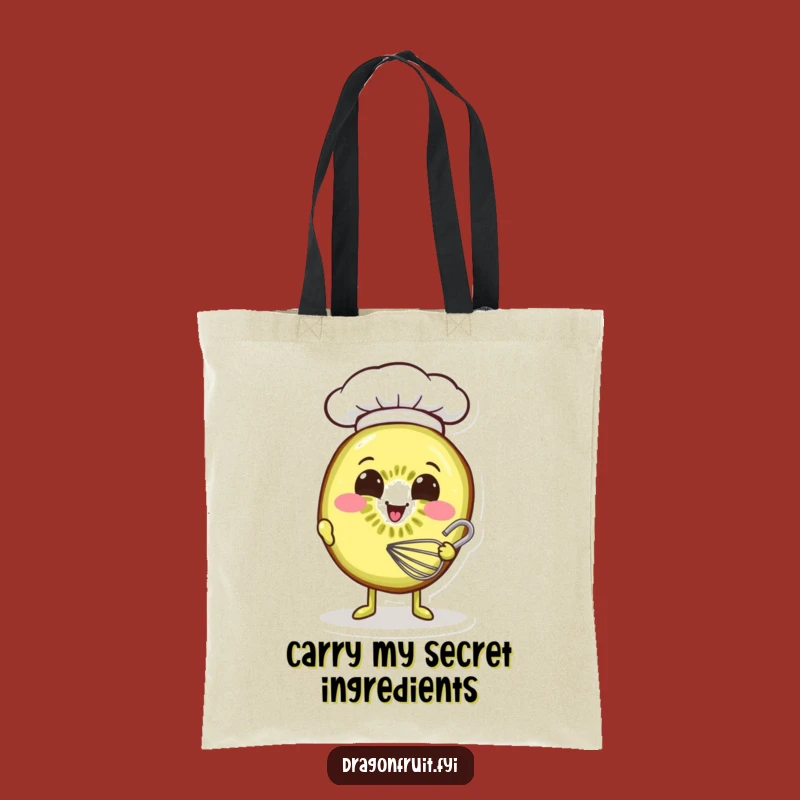 Funny Kiwi Baker Tote Bag: Smiling Slice's Kitchen Essential Gift