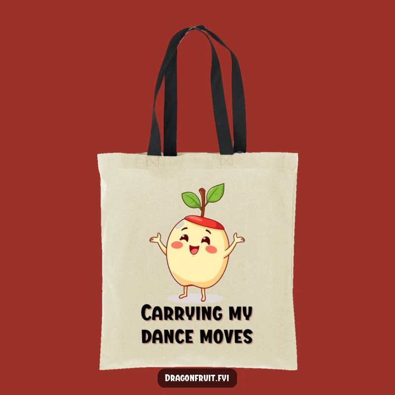 Funny Apple Dance Tote Bag: Delighted Fruit Durable Fun Accessory