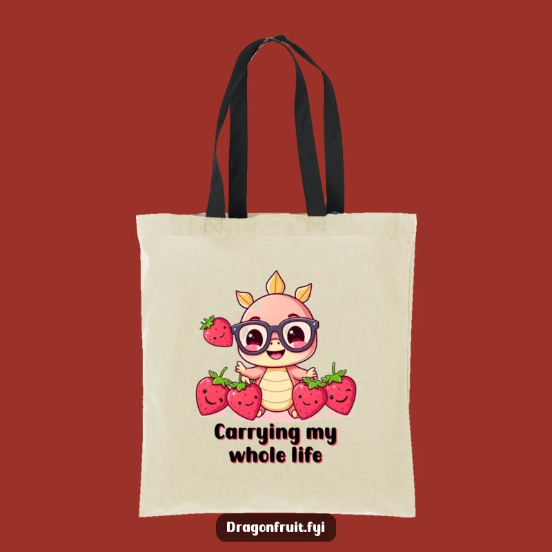 Funny Dragonfruit Tote Bag: Cute Juggling Fruit Accessory, Whimsical & Practical Gift!