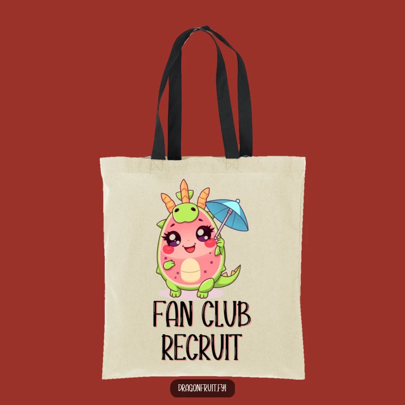 Funny Dragonfruit Fanning Tote Bag: Dramatic Humor, Eco Funny Gift