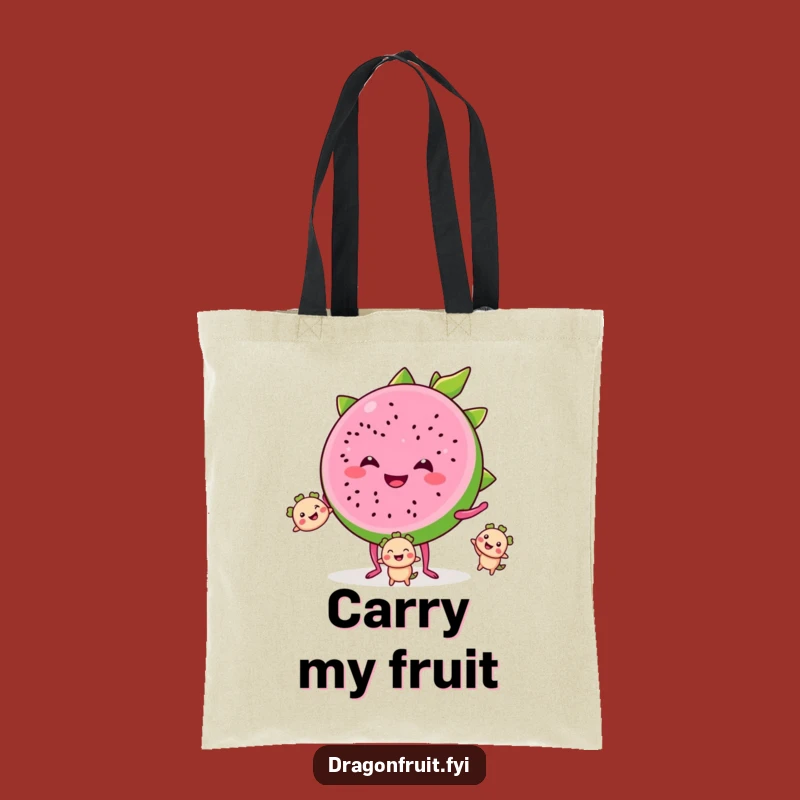 Funny Dragonfruit Juggling Tote Bag: Fruity Fun Humor, Eco Funny Gift
