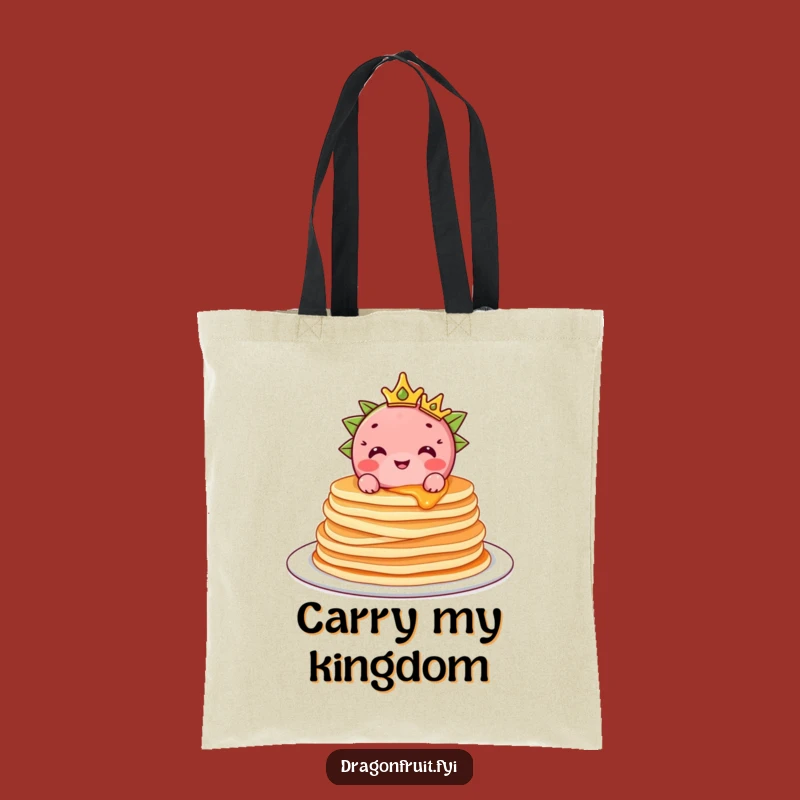 Funny Dragonfruit Tote Bag: Royal Pancake Carrier, Hilarious Breakfast Gift