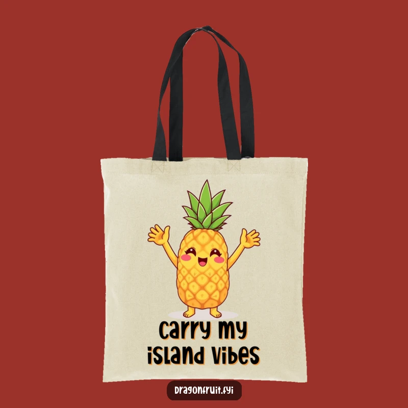 Funny Pineapple Dance Tote Bag: Cheerful Character's Party Essential Gift