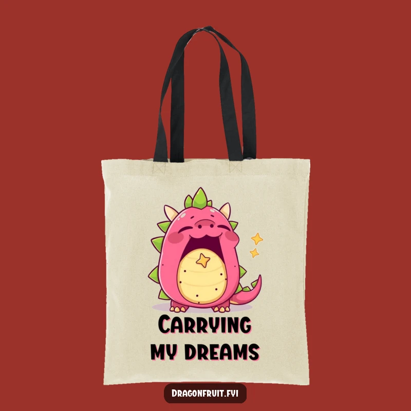 Funny Yawning Dragonfruit Tote Bag - Carry Your Sleepy Mood Gift!